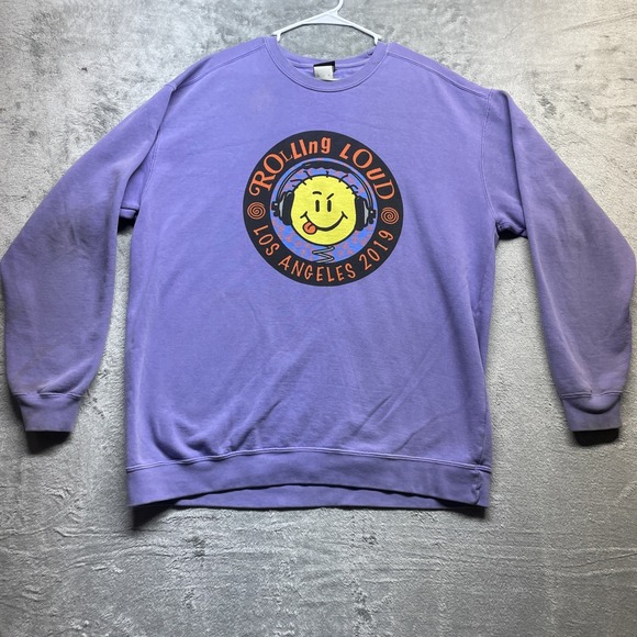 Rolling Loud Sweater XL Purple 2019 Los Angeles ASAP Uzi Chance Future - Picture 1 of 10
